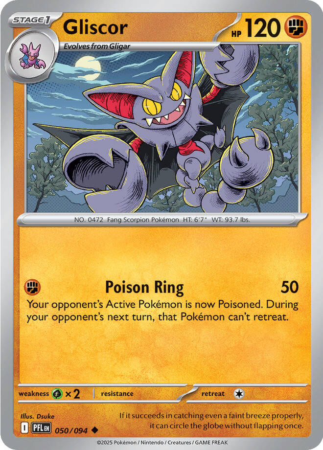 Gliscor (050/094) [Mega Evolution: Phantasmal Flames] | Exor Games Truro