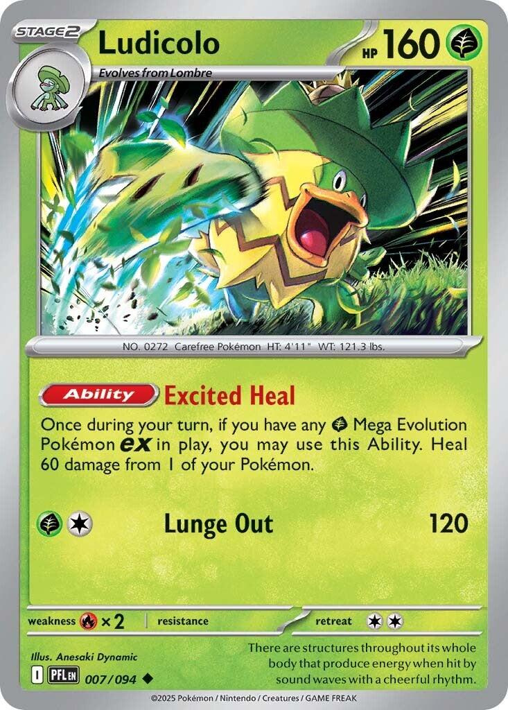 Ludicolo (007/094) [Mega Evolution: Phantasmal Flames] | Exor Games Truro