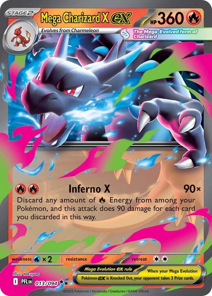 Mega Charizard X ex (013/094) [Mega Evolution: Phantasmal Flames] | Exor Games Truro