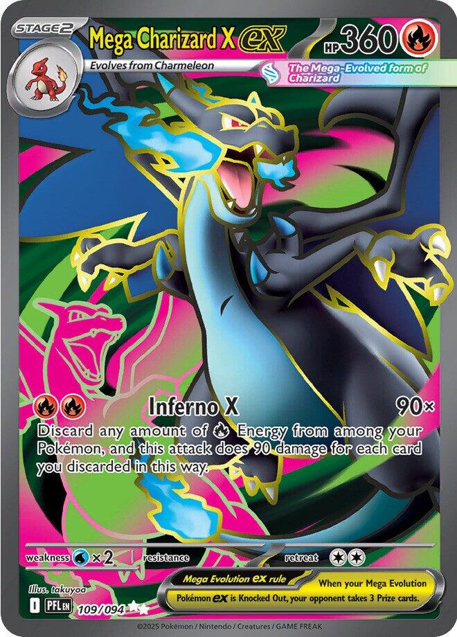 Mega Charizard X ex (109/094) [Mega Evolution: Phantasmal Flames] | Exor Games Truro