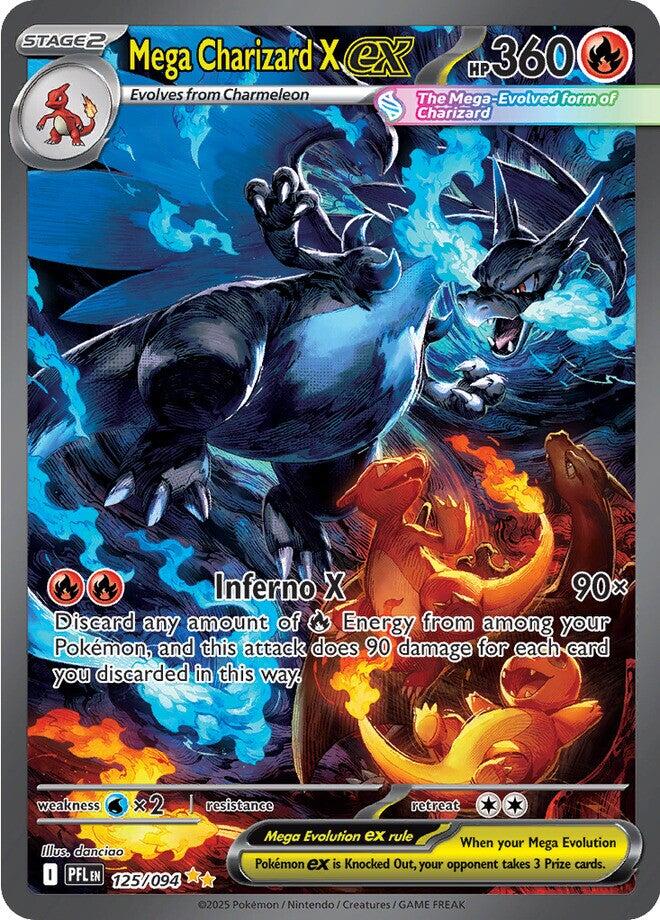 Mega Charizard X ex (125/094) [Mega Evolution: Phantasmal Flames] | Exor Games Truro