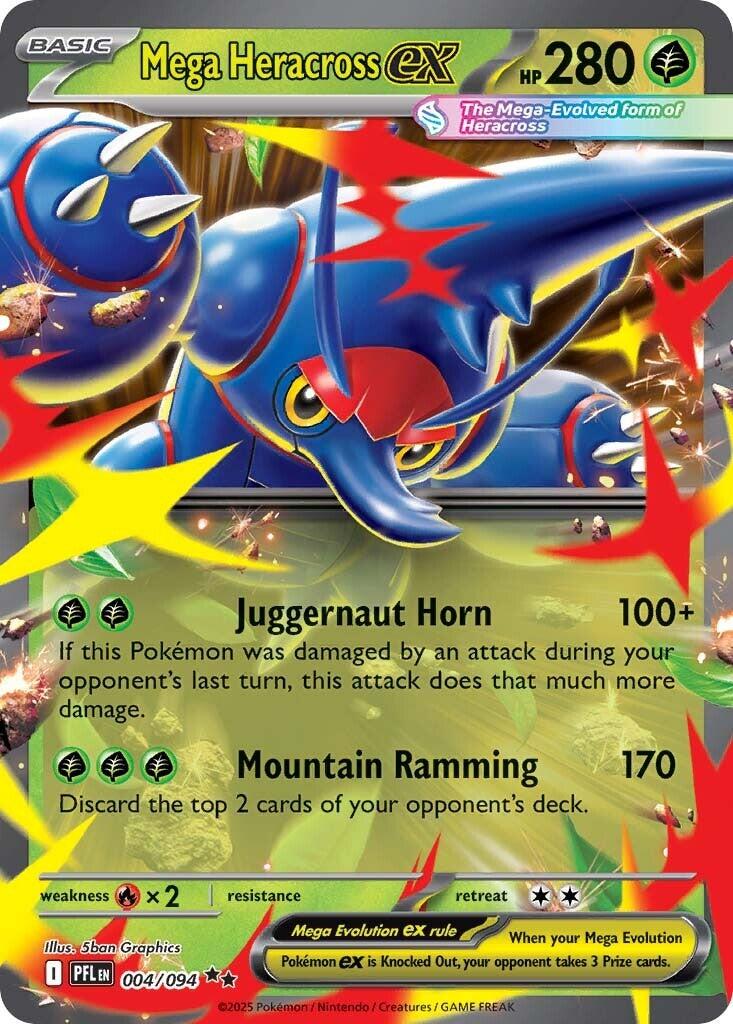 Mega Heracross ex (004/094) [Mega Evolution: Phantasmal Flames] | Exor Games Truro