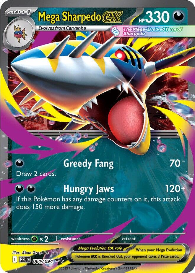 Mega Sharpedo ex (061/094) [Mega Evolution: Phantasmal Flames] | Exor Games Truro