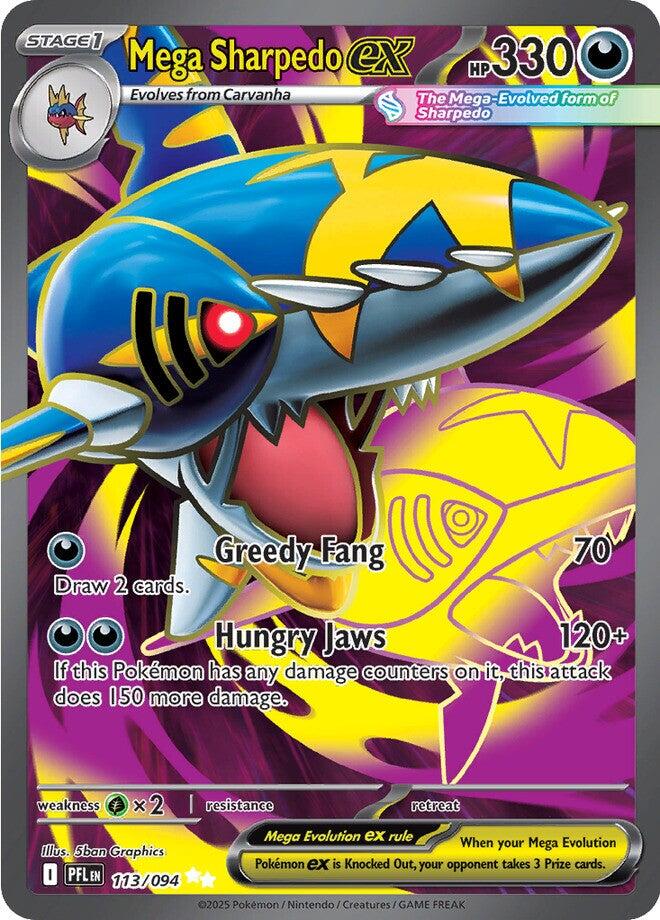 Mega Sharpedo ex (113/094) [Mega Evolution: Phantasmal Flames] | Exor Games Truro