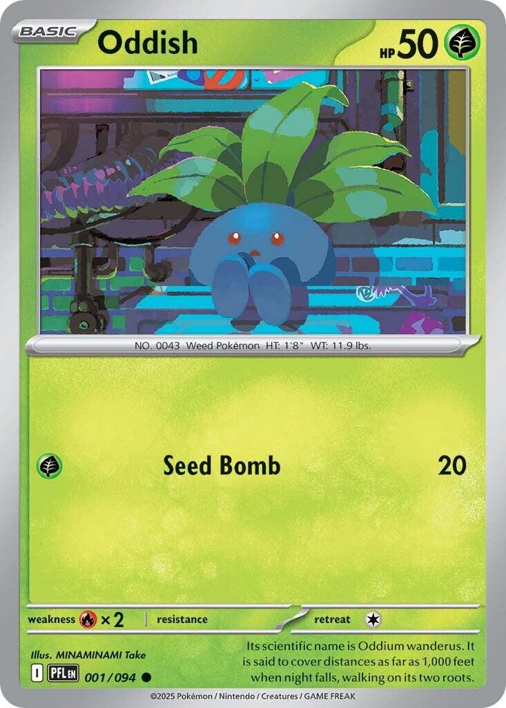 Oddish (001/094) [Mega Evolution: Phantasmal Flames] | Exor Games Truro