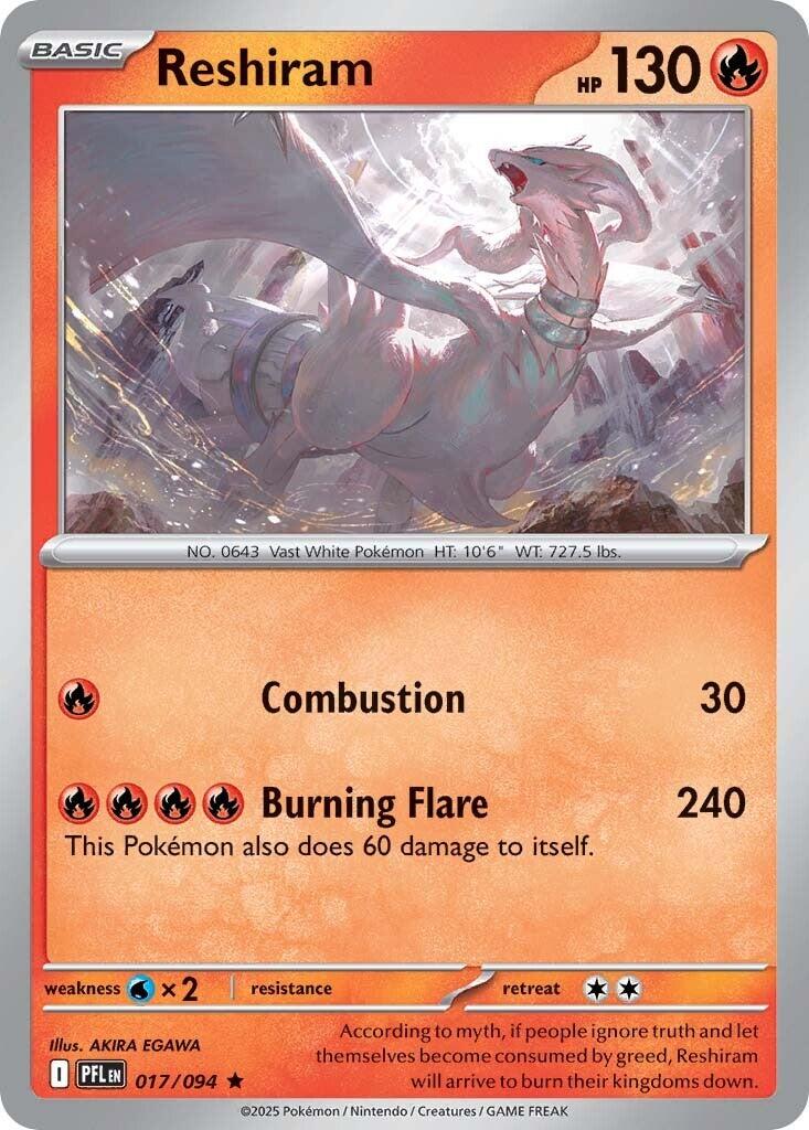 Reshiram (017/094) [Mega Evolution: Phantasmal Flames] | Exor Games Truro