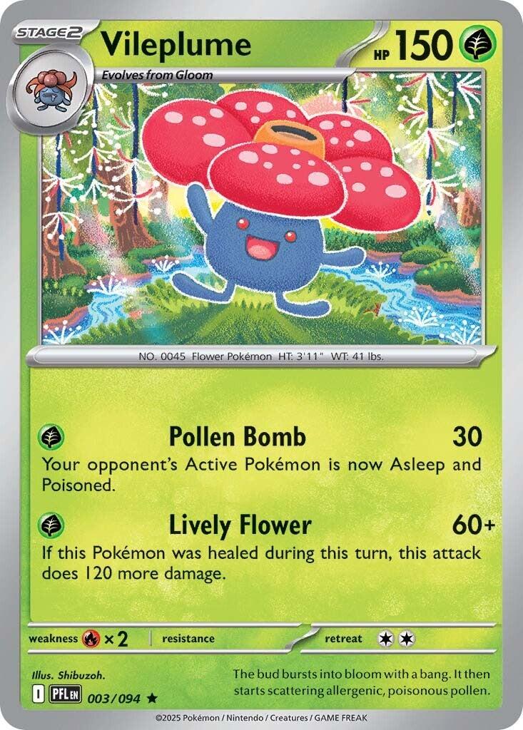 Vileplume (003/094) [Mega Evolution: Phantasmal Flames] | Exor Games Truro