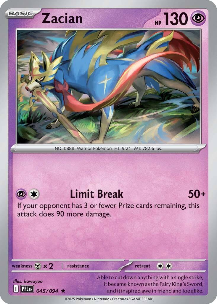 Zacian (045/094) [Mega Evolution: Phantasmal Flames] | Exor Games Truro