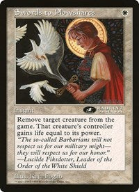 Swords to Plowshares (4th Place) (Oversized) [Oversize Cards] | Exor Games Truro