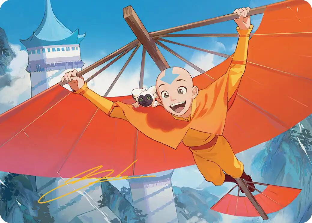 Aang, the Last Airbender Art Card (Gold-Stamped Signature) [Avatar: The Last Airbender Art Series] | Exor Games Truro