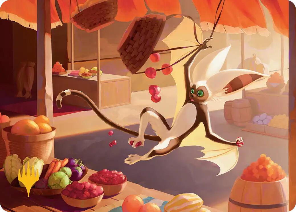 Momo, Playful Pet Art Card (Gold-Stamped Planeswalker Symbol) [Avatar: The Last Airbender Art Series] | Exor Games Truro