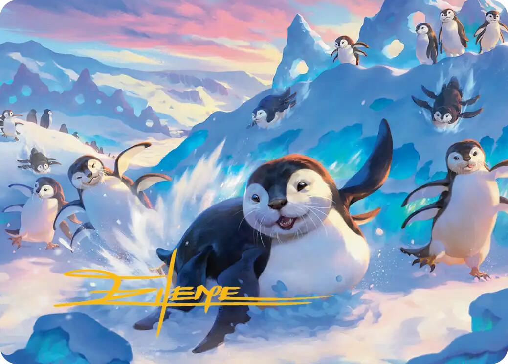 Otter-Penguin Art Card (Gold-Stamped Signature) [Avatar: The Last Airbender Art Series] | Exor Games Truro