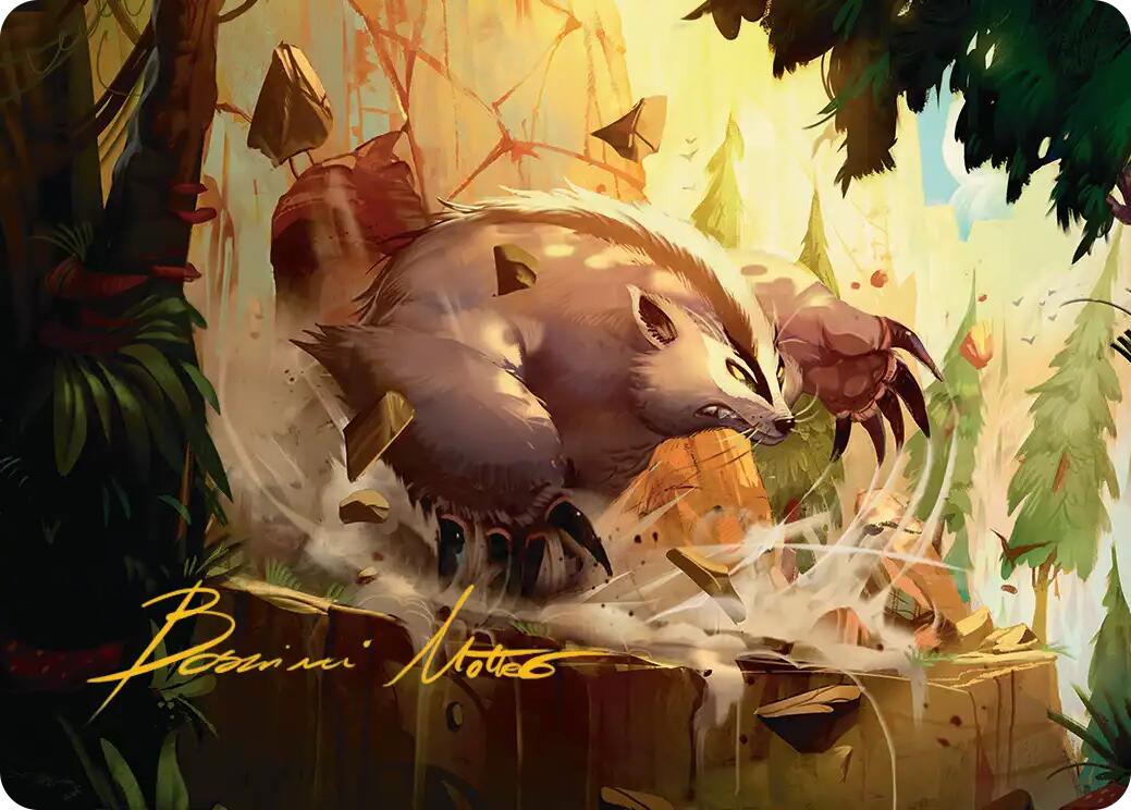 Badgermole Art Card (Gold-Stamped Signature) [Avatar: The Last Airbender Art Series] | Exor Games Truro