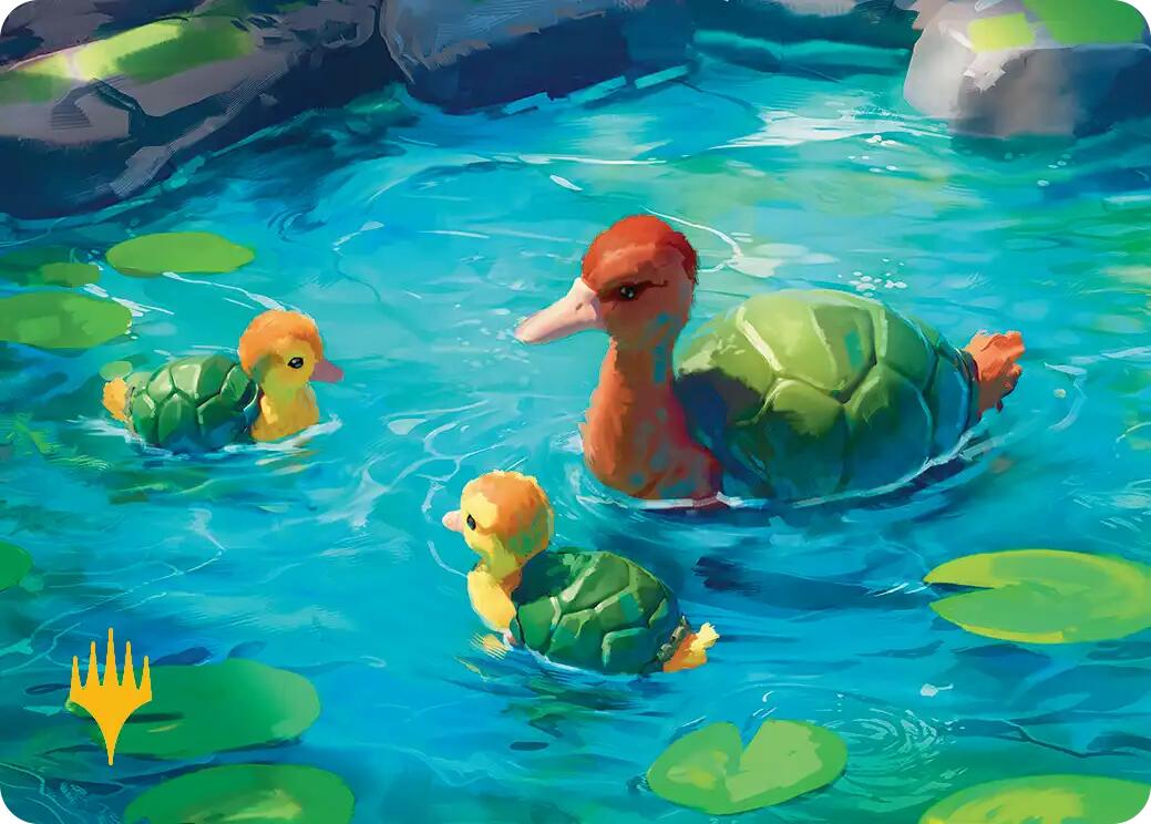Turtle-Duck Art Card (Gold-Stamped Planeswalker Symbol) [Avatar: The Last Airbender Art Series] | Exor Games Truro