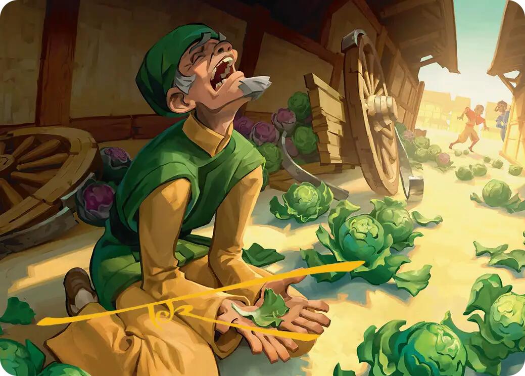 Unlucky Cabbage Merchant Art Card (Gold-Stamped Signature) [Avatar: The Last Airbender Art Series] | Exor Games Truro