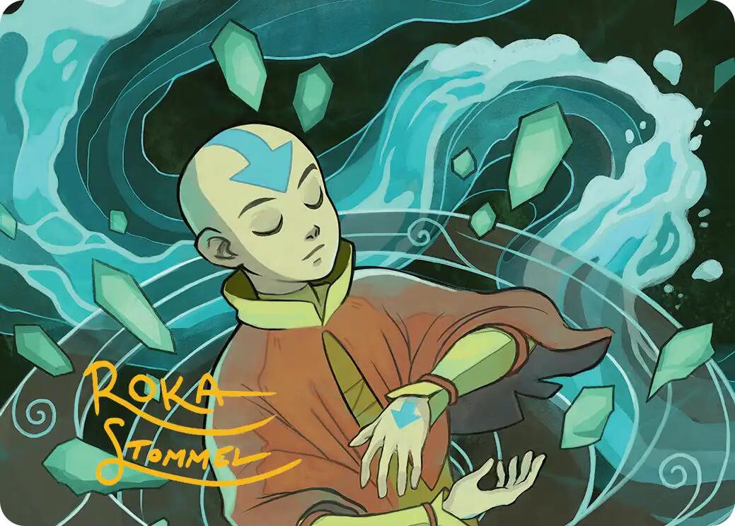 Aang, at the Crossroads Art Card (Gold-Stamped Signature) [Avatar: The Last Airbender Art Series] | Exor Games Truro