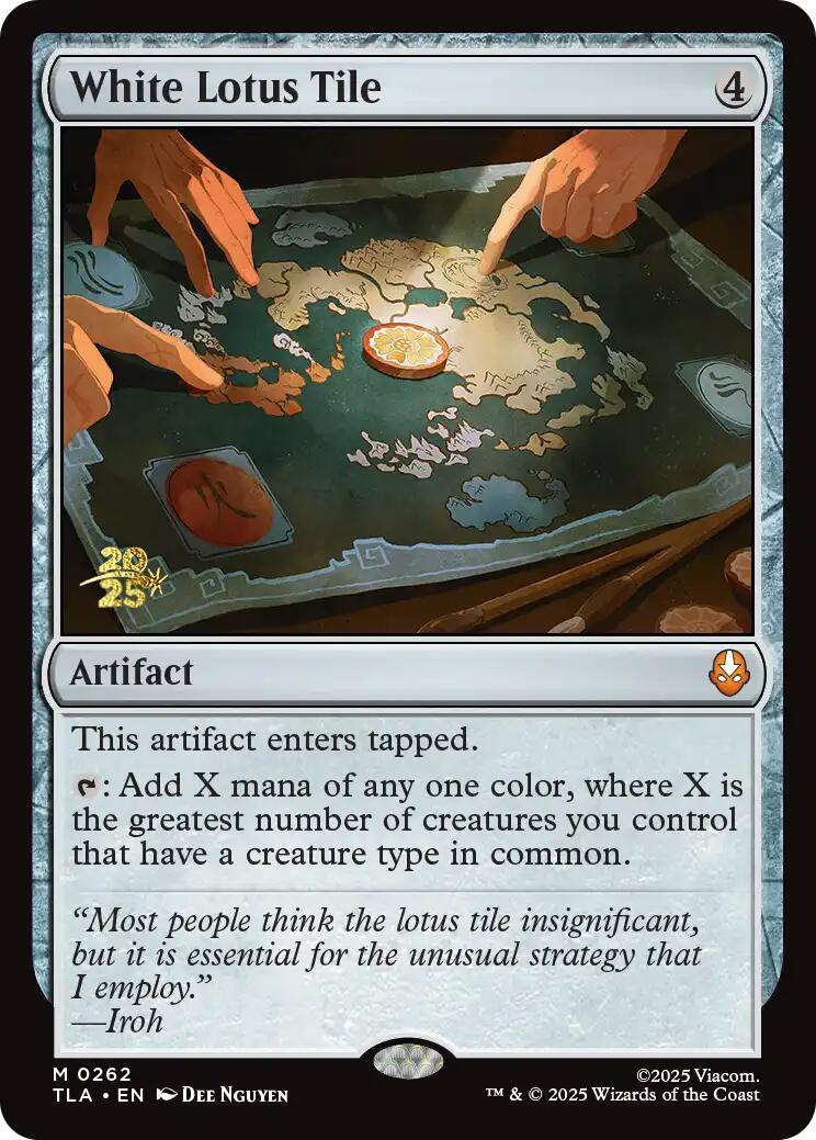 White Lotus Tile [Avatar: The Last Airbender Prerelease Cards] | Exor Games Truro