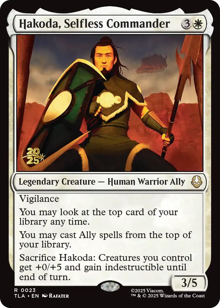 Hakoda, Selfless Commander [Avatar: The Last Airbender Prerelease Cards] | Exor Games Truro