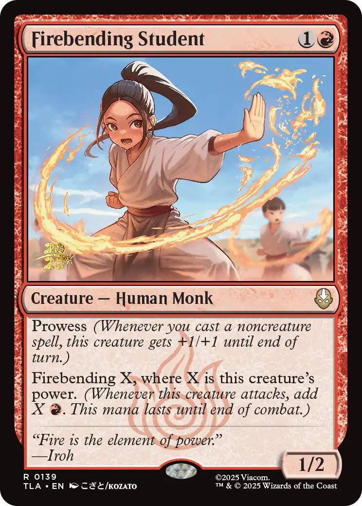 Firebending Student [Avatar: The Last Airbender Prerelease Cards] | Exor Games Truro