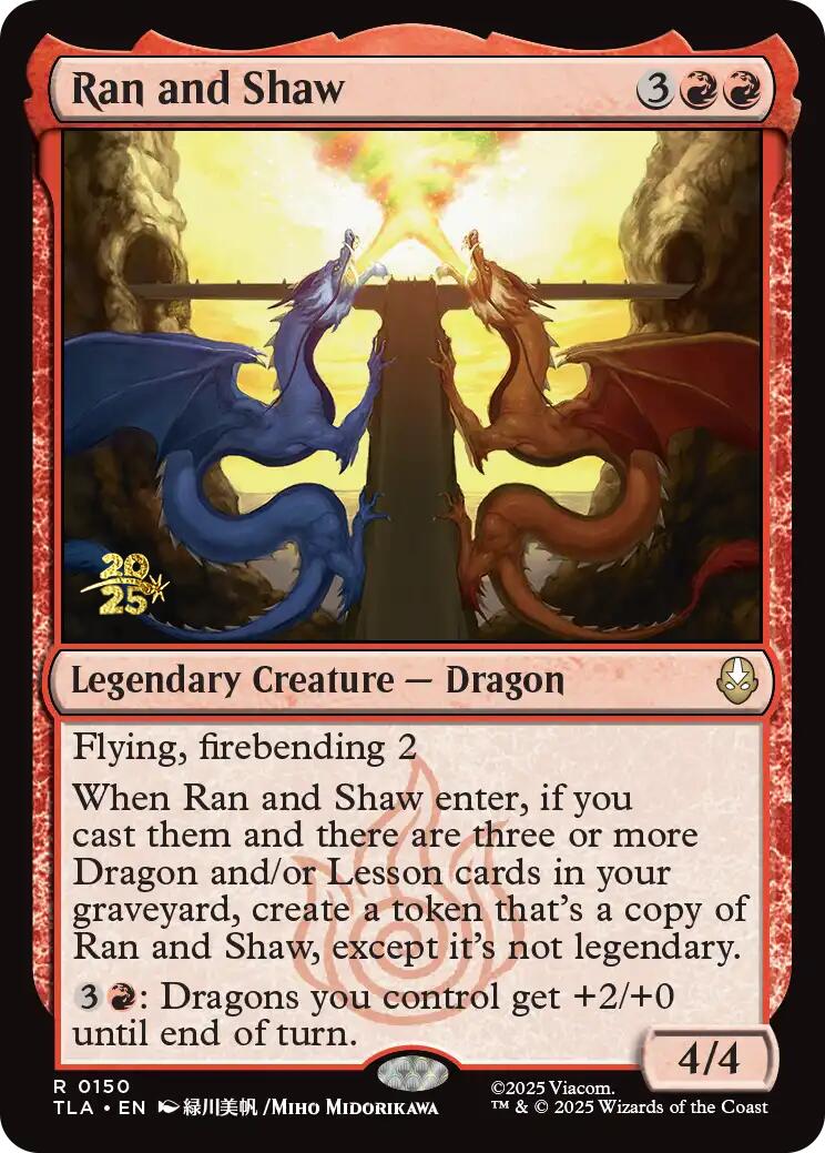Ran and Shaw [Avatar: The Last Airbender Prerelease Cards] | Exor Games Truro