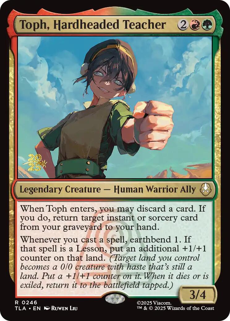 Toph, Hardheaded Teacher [Avatar: The Last Airbender Prerelease Cards] | Exor Games Truro