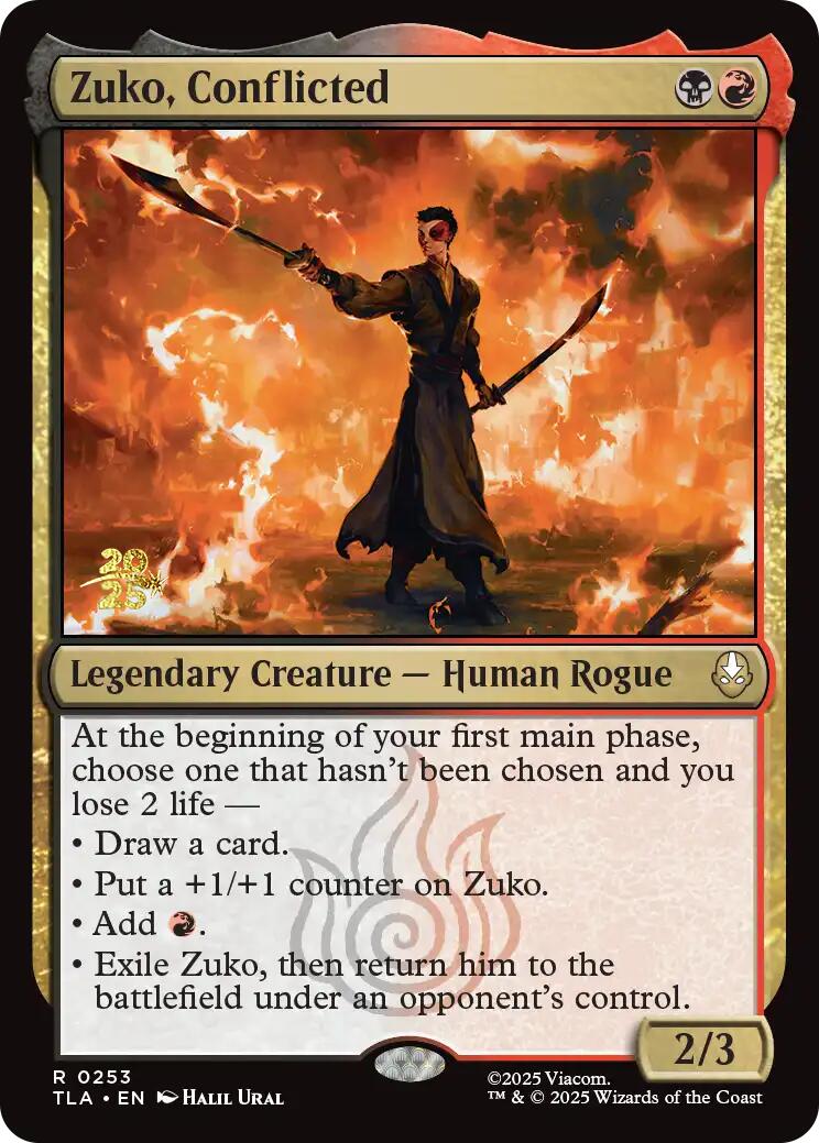 Zuko, Conflicted [Avatar: The Last Airbender Prerelease Cards] | Exor Games Truro