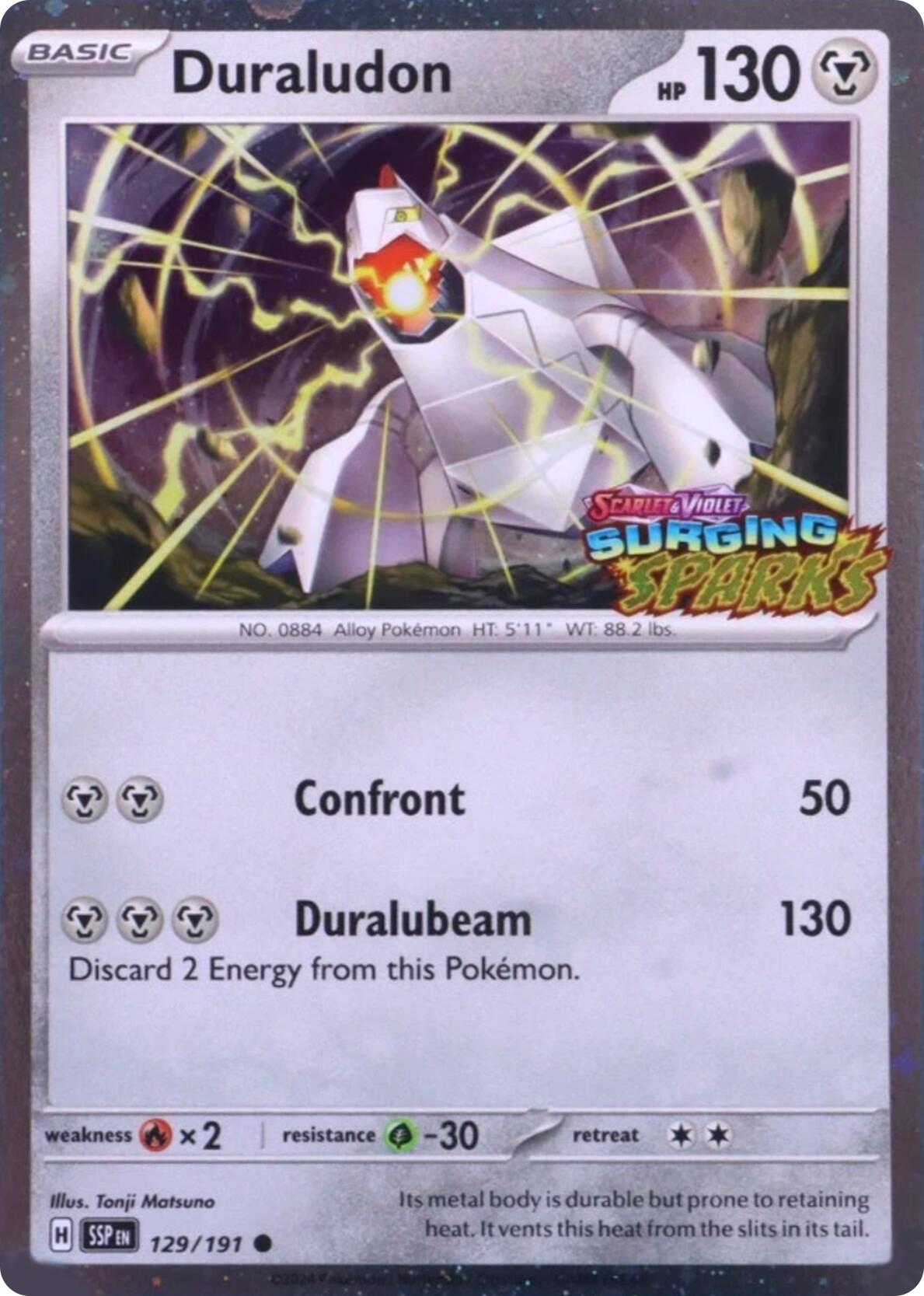 Duraludon (129/191) (Surging Sparks Stamp) [Scarlet & Violet: Surging Sparks] | Exor Games Truro