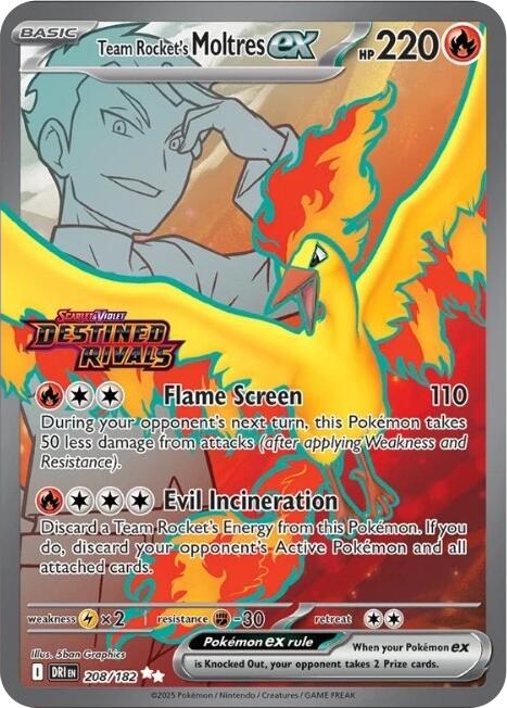 Team Rocket's Moltres ex (208/182) (Destined Rivals Stamp) [Miscellaneous Cards] | Exor Games Truro