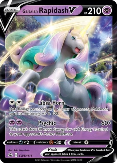 Galarian Rapidash V (SWSH111) (Jumbo Card) [Sword & Shield: Black Star Promos] | Exor Games Truro