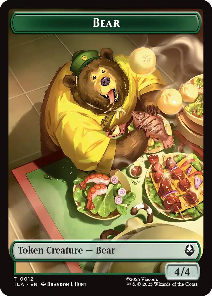 Bear // Food (0020) Double-Sided Token [Avatar: The Last Airbender Tokens] | Exor Games Truro