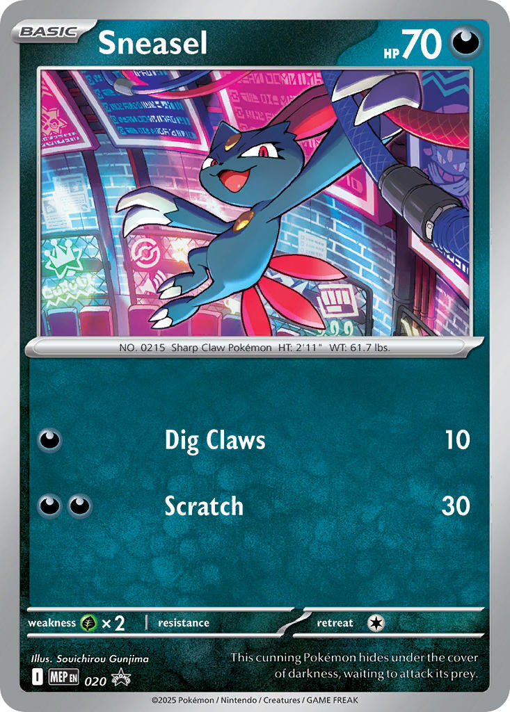 Sneasel (020) (Cosmos Holo) [Mega Evolution Promo] | Exor Games Truro