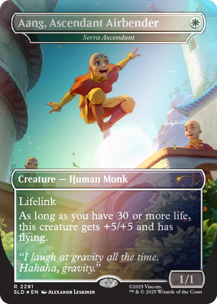 Aang, Ascendant Airbender - Serra Ascendant (Rainbow Foil) [Secret Lair Drop Series] | Exor Games Truro