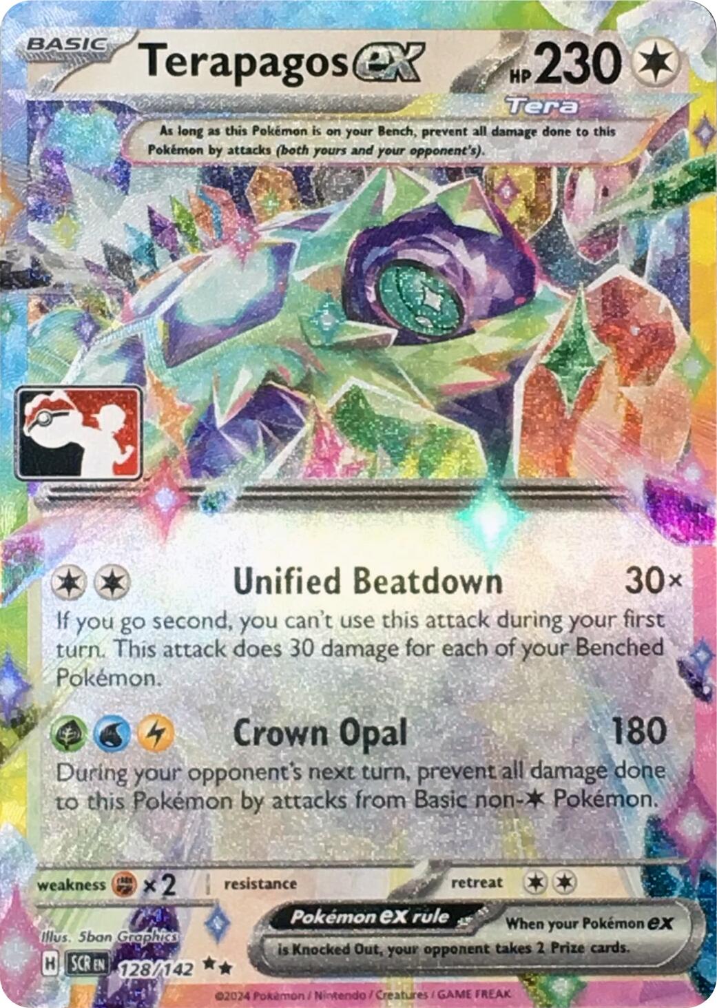 Terapagos ex (128/142) (Series 7) [Prize Pack Series Seven] | Exor Games Truro