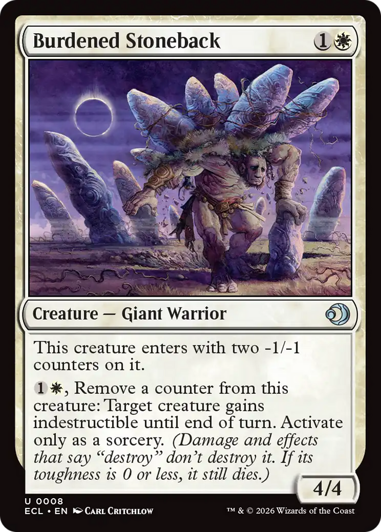 Burdened Stoneback [Lorwyn Eclipsed] | Exor Games Truro