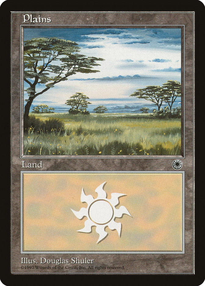 Plains (Yellow Flowers in Grass / Long Dark Cloud in Center) [Portal] | Exor Games Truro