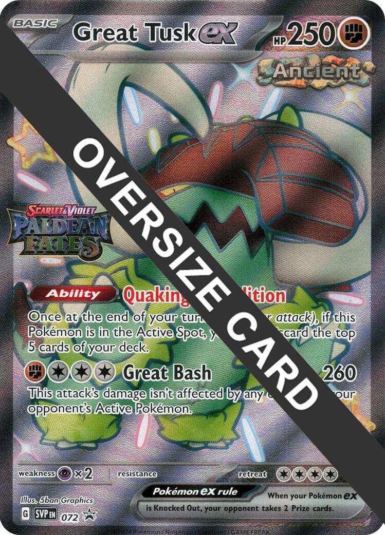 Great Tusk ex (072) (Paldean Fates Stamped Jumbo Card) [Scarlet & Violet: Paldean Fates] | Exor Games Truro