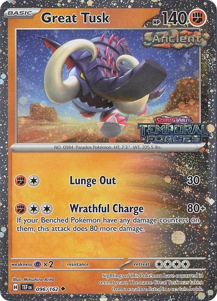 Great Tusk (096/162) (Temporal Forces Stamped) [Scarlet & Violet: Temporal Forces] | Exor Games Truro