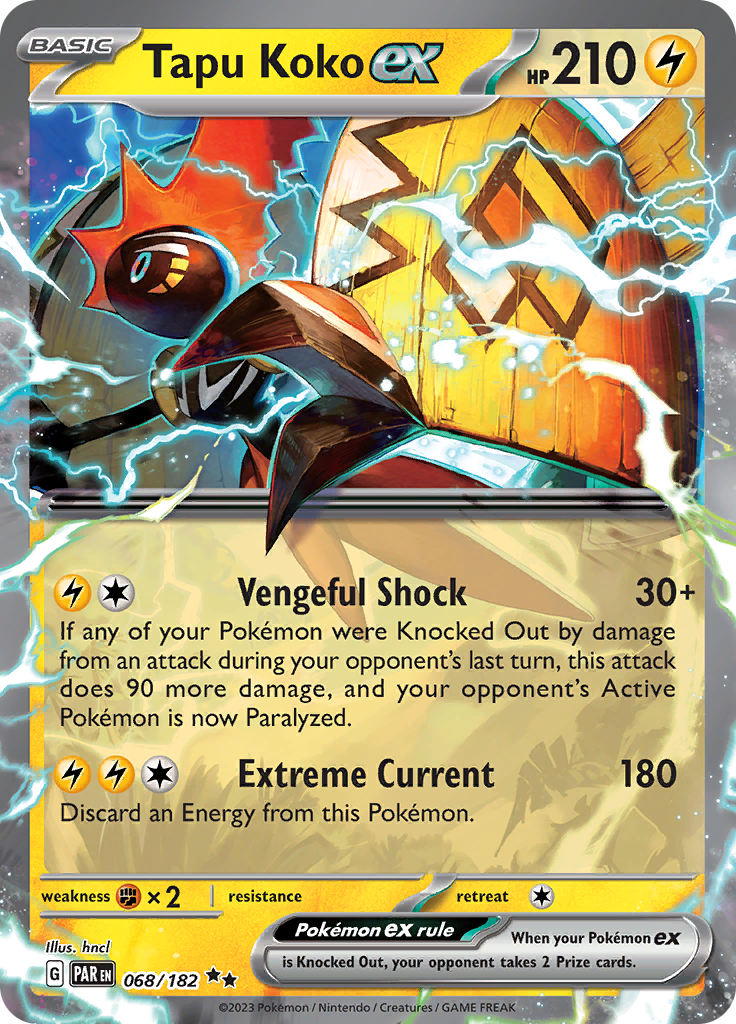 Tapu Koko ex (068/182) [Scarlet & Violet: Paradox Rift] | Exor Games Truro