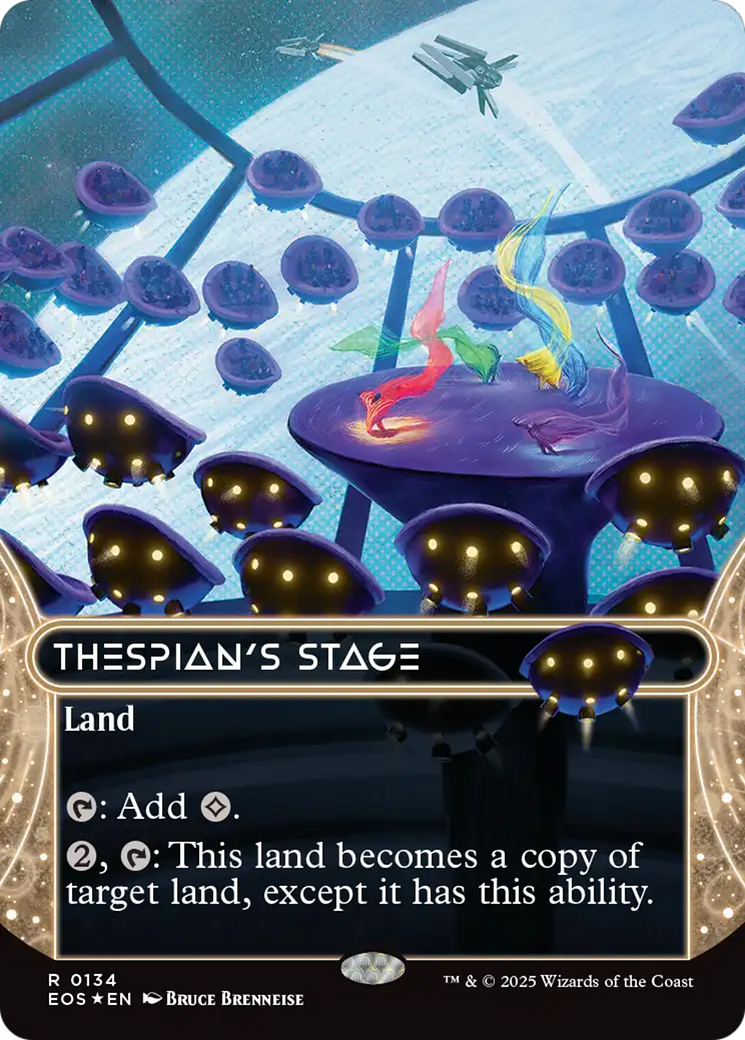 Thespian's Stage (0134) (Borderless) (Galaxy Foil) [Edge of Eternities: Stellar Sights] | Exor Games Truro