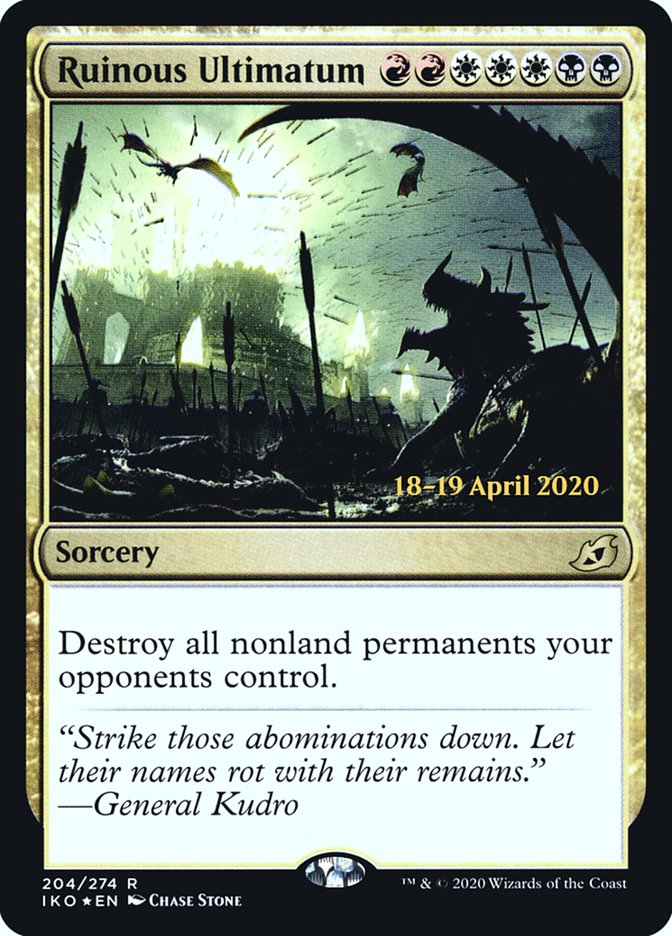 Ruinous Ultimatum [Ikoria: Lair of Behemoths Prerelease Promos] | Exor Games Truro