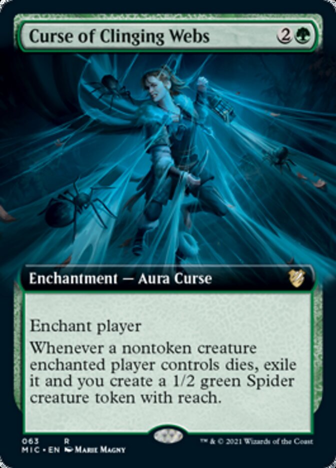 Curse of Clinging Webs (Extended Art) [Innistrad: Midnight Hunt Commander] | Exor Games Truro