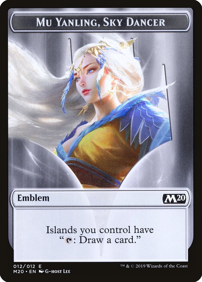 Mu Yanling, Sky Dancer Emblem [Core Set 2020 Tokens] | Exor Games Truro