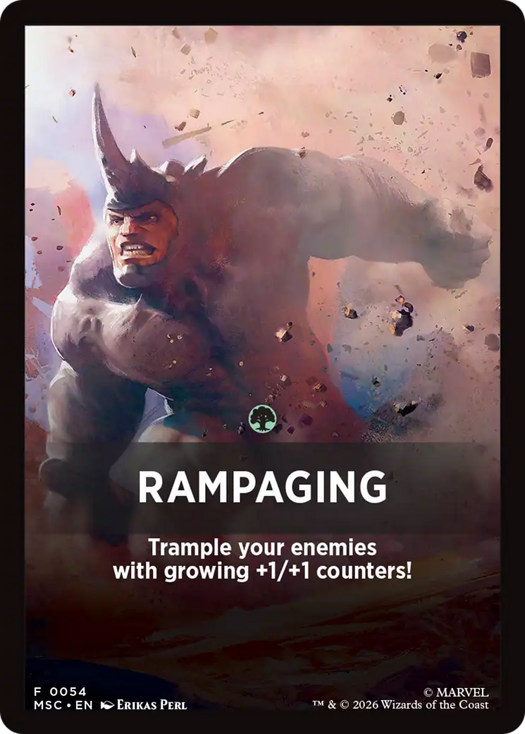Rampaging Theme Card [Marvel Super Heroes Commander] | Exor Games Truro