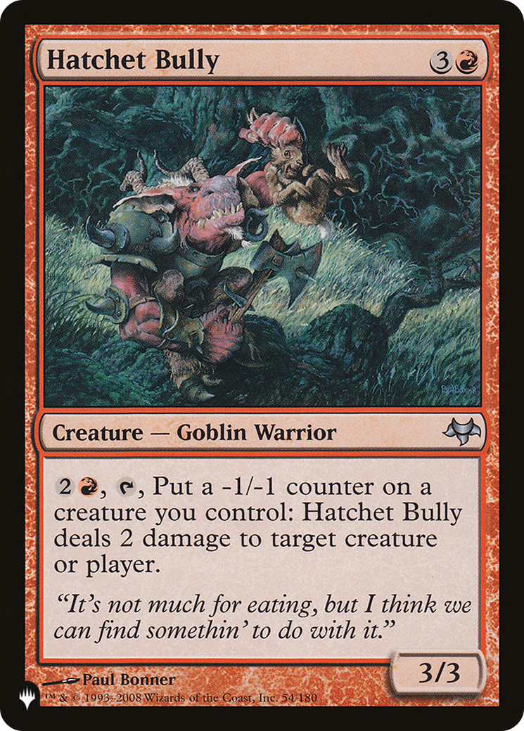 Hatchet Bully [The List Reprints] | Exor Games Truro