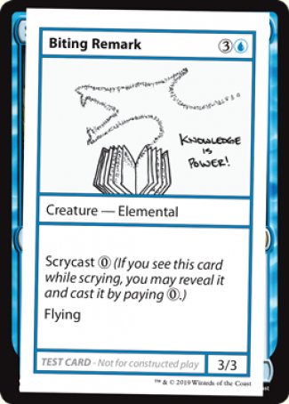 Biting Remark (2021 Edition) [Mystery Booster Playtest Cards] | Exor Games Truro