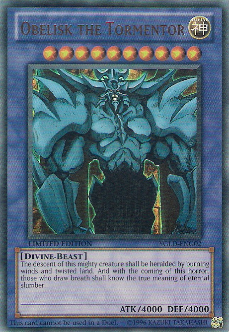 Obelisk the Tormentor [YGLD-ENG02] Ultra Rare | Exor Games Truro