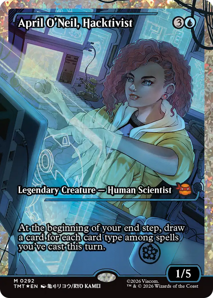 April O'Neil, Hacktivist (0292) (Showcase) (Fracture Foil) [Teenage Mutant Ninja Turtles] | Exor Games Truro