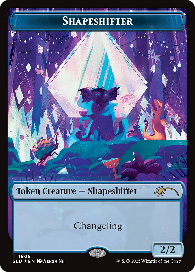 Shapeshifter Token (1908) (Double Rainbow Foil) [Secret Lair Drop Series] | Exor Games Truro