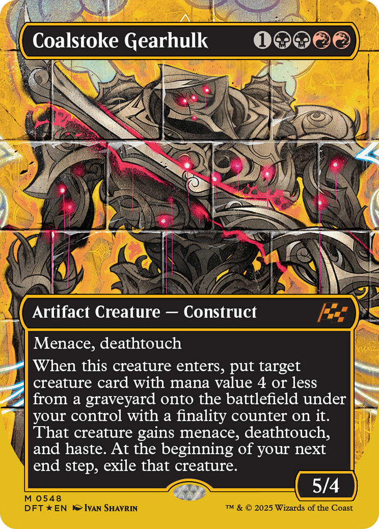 Coalstoke Gearhulk (Borderless) (First-Place Foil) [Aetherdrift] | Exor Games Truro