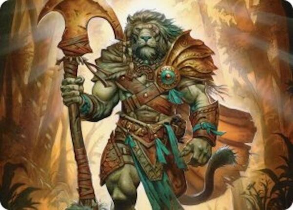 Ajani, Outland Chaperone Art Card [Lorwyn Eclipsed Art Series] | Exor Games Truro